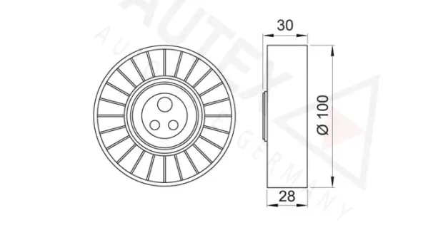 Tensioner Pulley, V-ribbed belt