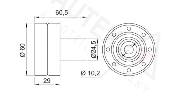 Deflection/Guide Pulley, timing belt