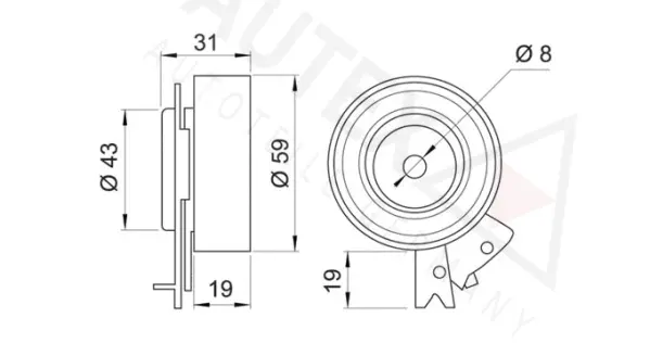 Tensioner Pulley, timing belt