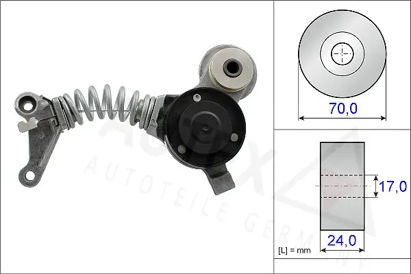 Belt Tensioner, V-ribbed belt (654840)