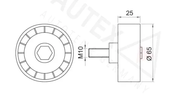 Deflection/Guide Pulley, V-ribbed belt