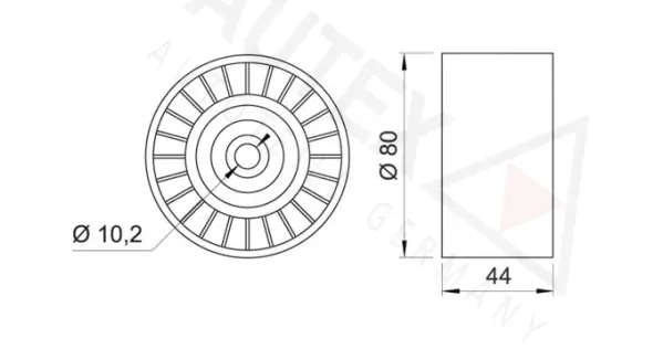 Deflection/Guide Pulley, V-ribbed belt (654068)
