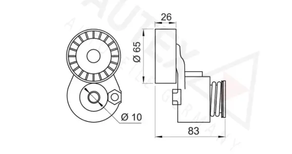 Belt Tensioner, V-ribbed belt