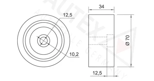 Deflection/Guide Pulley, timing belt