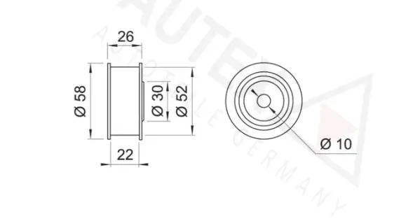 Deflection/Guide Pulley, timing belt