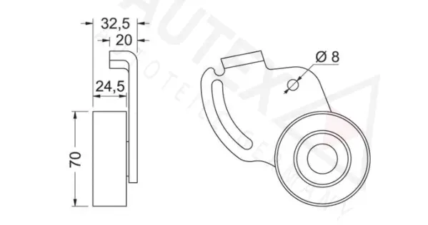 Tensioner Pulley, V-ribbed belt