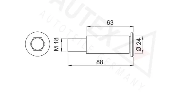 Bearing Journal, tensioner pulley lever