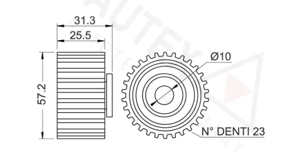 Deflection/Guide Pulley, timing belt