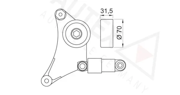 Belt Tensioner, V-ribbed belt