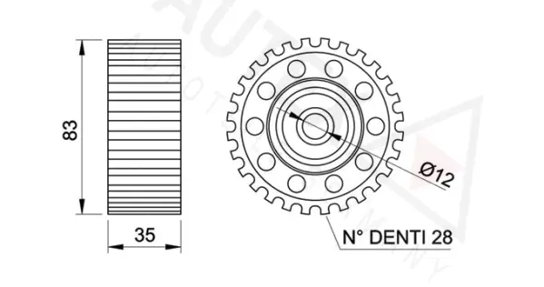 Deflection/Guide Pulley, timing belt
