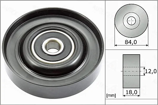 Deflection/Guide Pulley, V-ribbed belt (655094)