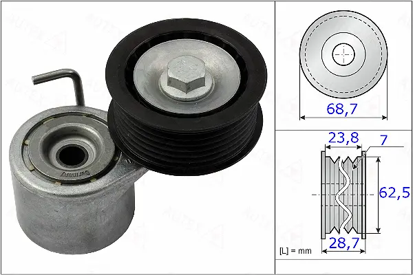 Belt Tensioner, V-ribbed belt (654965)