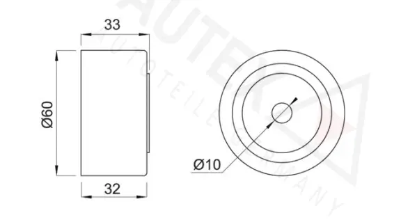 Deflection/Guide Pulley, timing belt