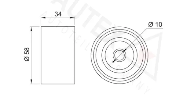 Deflection/Guide Pulley, timing belt
