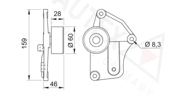 Deflection/Guide Pulley, V-ribbed belt