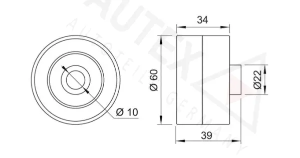 Deflection/Guide Pulley, timing belt