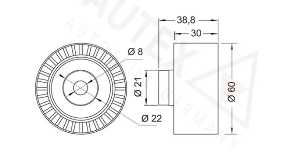 Deflection/Guide Pulley, timing belt