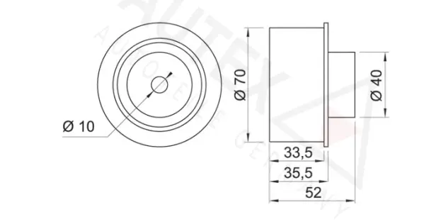 Deflection/Guide Pulley, timing belt