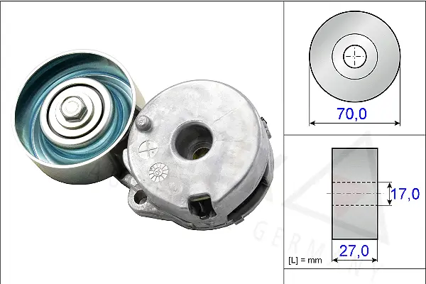 Belt Tensioner, V-ribbed belt (654812)