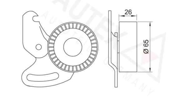 Tensioner Pulley, V-ribbed belt