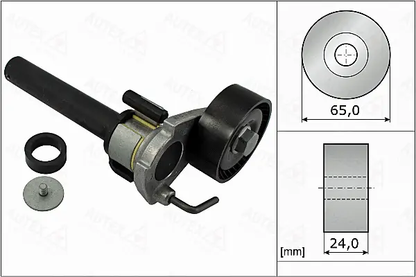 Belt Tensioner, V-ribbed belt (654899)
