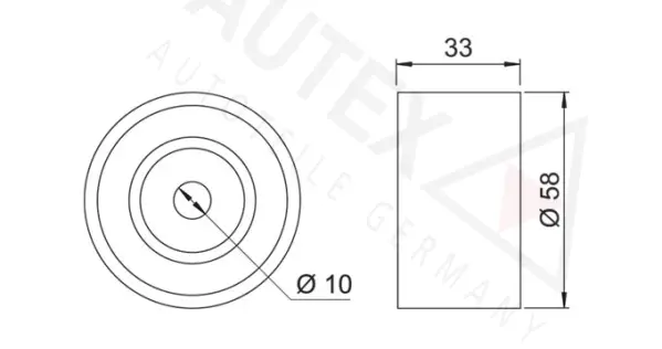 Deflection/Guide Pulley, timing belt