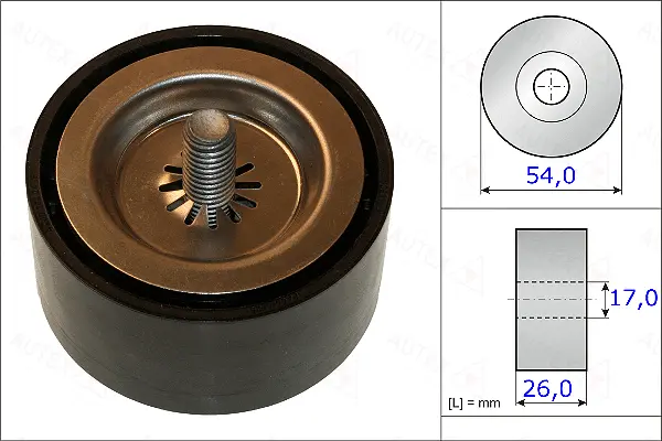 Deflection/Guide Pulley, V-ribbed belt (654879)