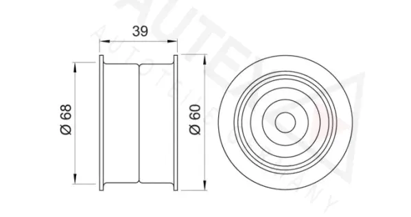 Deflection/Guide Pulley, timing belt