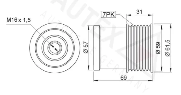 Alternator Freewheel Clutch (654358)