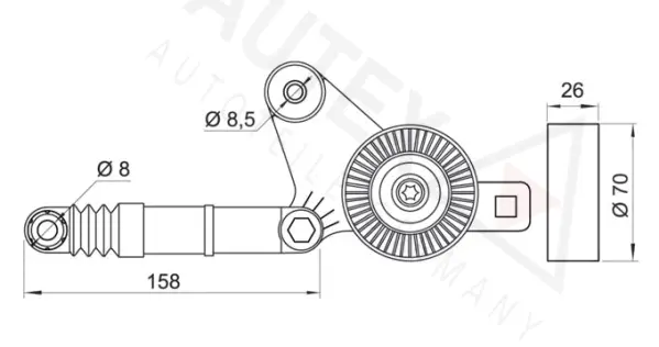 Belt Tensioner, V-ribbed belt