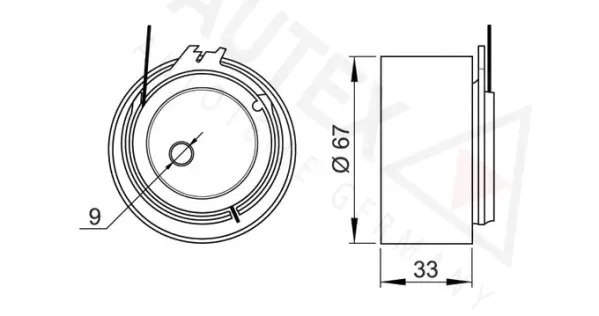 Tensioner Pulley, timing belt (641831)