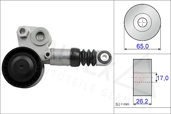 Belt Tensioner, V-ribbed belt (654846)