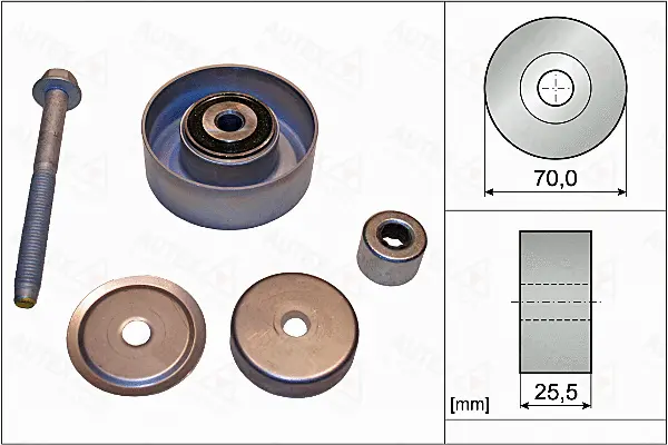 Deflection/Guide Pulley, V-ribbed belt (655090)