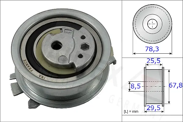 Tensioner Pulley, timing belt (654760)