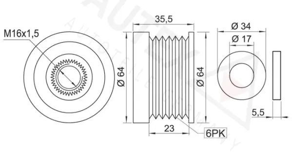 Alternator Freewheel Clutch (654292)
