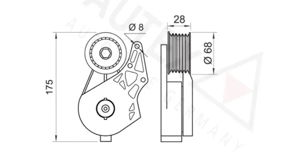 Belt Tensioner, V-ribbed belt