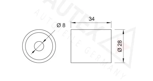 Deflection/Guide Pulley, timing belt