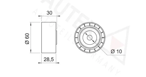 Tensioner Pulley, V-ribbed belt