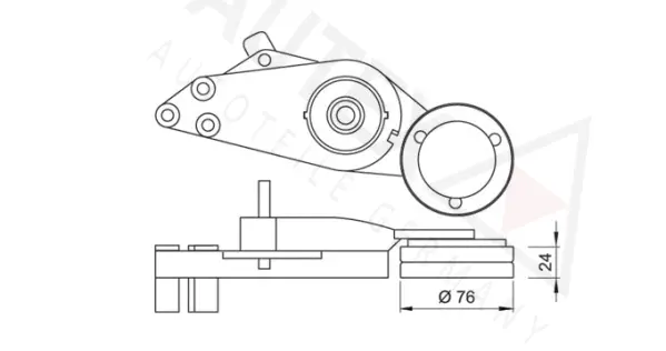 Belt Tensioner, V-ribbed belt (654379)