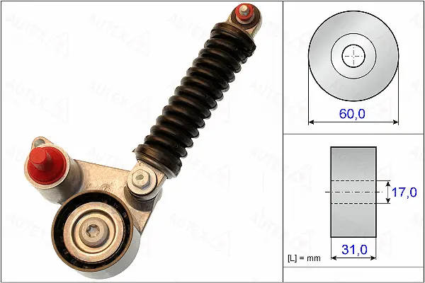 Belt Tensioner, V-ribbed belt (654942)