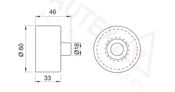 Deflection/Guide Pulley, timing belt