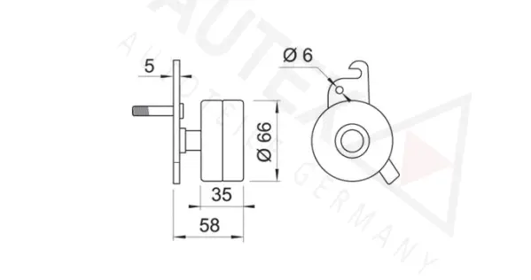 Tensioner Pulley, V-ribbed belt