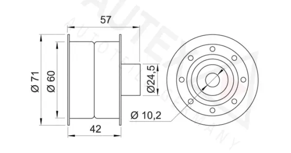 Deflection/Guide Pulley, timing belt