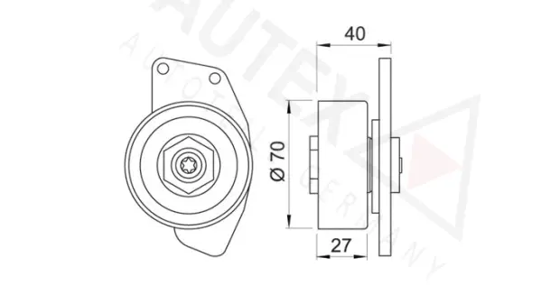 Tensioner Pulley, V-ribbed belt