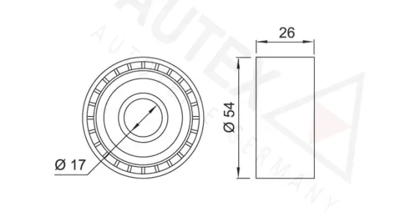 Deflection/Guide Pulley, V-ribbed belt