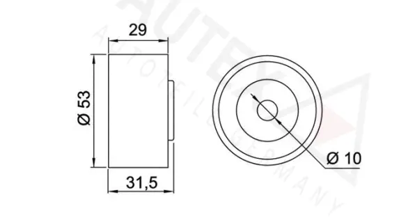 Deflection/Guide Pulley, timing belt