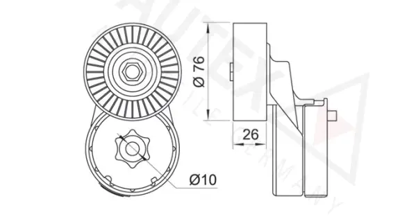 Belt Tensioner, V-ribbed belt (654269)