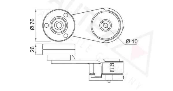 Belt Tensioner, V-ribbed belt (654161)