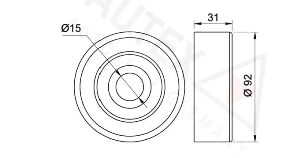 Tensioner Pulley, V-ribbed belt