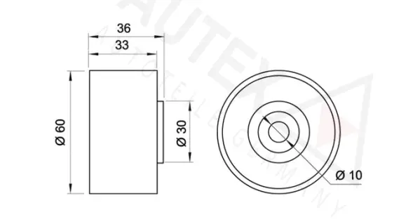 Deflection/Guide Pulley, timing belt